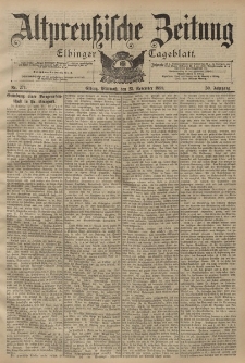 Altpreussische Zeitung, Nr. 274 Mittwoch 23 November 1898, 50. Jahrgang
