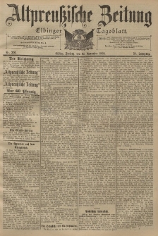 Altpreussische Zeitung, Nr. 276 Freitag 25 November 1898, 50. Jahrgang
