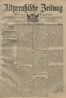 Altpreussische Zeitung, Nr. 280 Mittwoch 30 November 1898, 50. Jahrgang