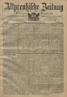 Altpreussische Zeitung, Nr. 283 Sonnabend 3 Dezember 1898, 50. Jahrgang