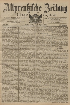 Altpreussische Zeitung, Nr. 284 Sonntag 4 Dezember 1898, 50. Jahrgang