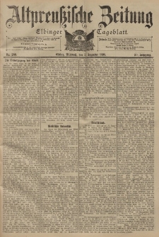 Altpreussische Zeitung, Nr. 286 Mittwoch 7 Dezember 1898, 50. Jahrgang