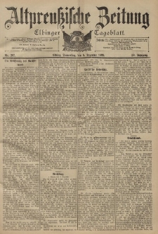 Altpreussische Zeitung, Nr. 287 Donnerstag 8 Dezember 1898, 50. Jahrgang