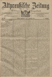 Altpreussische Zeitung, Nr. 289 Sonnabend 10 Dezember 1898, 50. Jahrgang