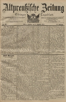 Altpreussische Zeitung, Nr. 290 Sonntag 11 Dezember 1898, 50. Jahrgang
