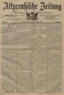 Altpreussische Zeitung, Nr. 294 Freitag 16 Dezember 1898, 50. Jahrgang