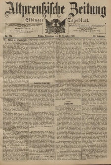 Altpreussische Zeitung, Nr. 295 Sonnabend 17 Dezember 1898, 50. Jahrgang