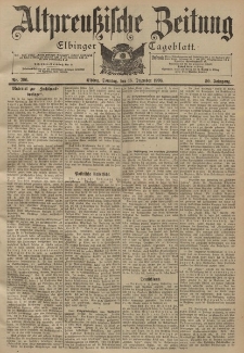Altpreussische Zeitung, Nr. 296 Sonntag 18 Dezember 1898, 50. Jahrgang