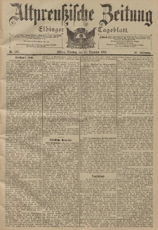Altpreussische Zeitung, Nr. 297 Dienstag 20 Dezember 1898, 50. Jahrgang