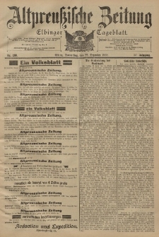 Altpreussische Zeitung, Nr. 299 Donnerstag 22 Dezember 1898, 50. Jahrgang
