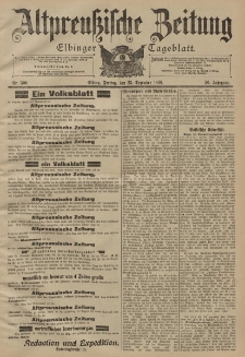 Altpreussische Zeitung, Nr. 300 Freitag 23 Dezember 1898, 50. Jahrgang