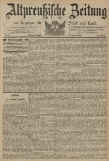 Altpreussische Zeitung, Nr. 3 Dienstag 5 Januar 1892, 44. Jahrgang