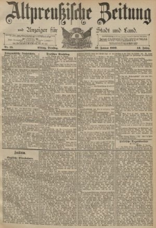 Altpreussische Zeitung, Nr. 15 Dienstag 19 Januar 1892, 44. Jahrgang