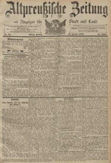 Altpreussische Zeitung, Nr. 24 Freitag 29 Januar 1892, 44. Jahrgang