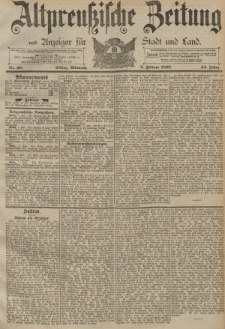Altpreussische Zeitung, Nr. 28 Mittwoch 3 Februar 1892, 44. Jahrgang