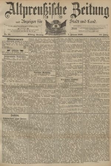 Altpreussische Zeitung, Nr. 32 Sonntag 7 Februar 1892, 44. Jahrgang