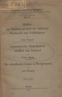 Ostpreussisches Niederdeutsch nördlich vom Ermland
