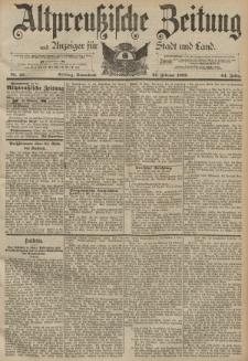 Altpreussische Zeitung, Nr. 49 Sonnabned 27 Februar 1892, 44. Jahrgang