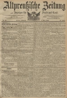 Altpreussische Zeitung, Nr. 52 Mittwoch 2 März 1892, 44. Jahrgang