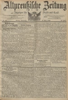 Altpreussische Zeitung, Nr. 59 Donnerstag 10 März 1892, 44. Jahrgang