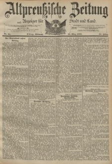Altpreussische Zeitung, Nr. 64 Mittwoch 16 März 1892, 44. Jahrgang