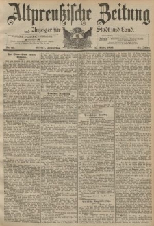 Altpreussische Zeitung, Nr. 65 Donnerstag 17 März 1892, 44. Jahrgang
