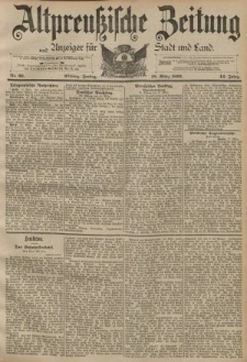 Altpreussische Zeitung, Nr. 66 Freitag 18 März 1892, 44. Jahrgang