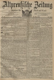 Altpreussische Zeitung, Nr. 68 Sonntag 20 März 1892, 44. Jahrgang