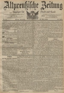 Altpreussische Zeitung, Nr. 71 Donnerstag 24 März 1892, 44. Jahrgang