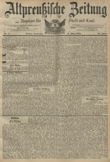 Altpreussische Zeitung, Nr. 77 Donnerstag 31 März 1892, 44. Jahrgang