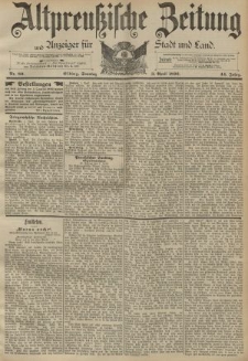 Altpreussische Zeitung, Nr. 80 Sonnatag 3 April 1892, 44. Jahrgang