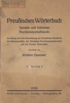 Preußisches Wörterbuch : Sprache und Volkstum Nordostdeutschlands. 2-8