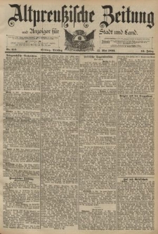 Altpreussische Zeitung, Nr. 114 Dienstag 17 Mai 1892, 44. Jahrgang