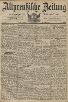 Altpreussische Zeitung, Nr. 115 Mittwoch 18 Mai 1892, 44. Jahrgang