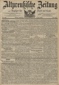 Altpreussische Zeitung, Nr. 126 Mittwoch 1 Juni 1892, 44. Jahrgang