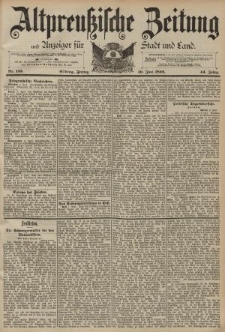 Altpreussische Zeitung, Nr. 133 Freitag 10 Juni 1892, 44. Jahrgang