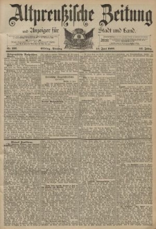 Altpreussische Zeitung, Nr. 136 Dienstag 14 Juni 1892, 44. Jahrgang