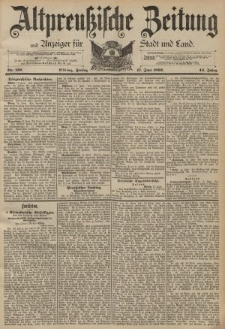 Altpreussische Zeitung, Nr. 139 Freitag 17 Juni 1892, 44. Jahrgang