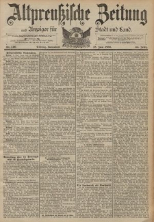 Altpreussische Zeitung, Nr. 140 Sonnabend 18 Juni 1892, 44. Jahrgang