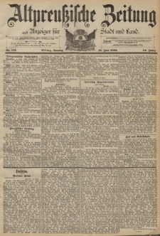 Altpreussische Zeitung, Nr. 141 Sonntag 19 Juni 1892, 44. Jahrgang