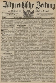 Altpreussische Zeitung, Nr. 143 Mittwoch 22 Juni 1892, 44. Jahrgang