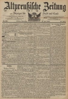 Altpreussische Zeitung, Nr. 144 Donnerstag 23 Juni 1892, 44. Jahrgang