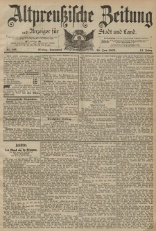 Altpreussische Zeitung, Nr. 146 Sonnabend 25 Juni 1892, 44. Jahrgang