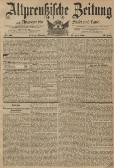 Altpreussische Zeitung, Nr. 149 Mittwoch 29 Juni 1892, 44. Jahrgang