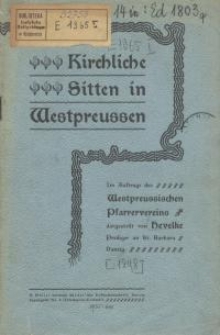 Kirchliche Sitten in Westpreussen