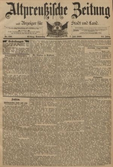 Altpreussische Zeitung, Nr. 156 Donnerstag 7 Juni 1892, 44. Jahrgang