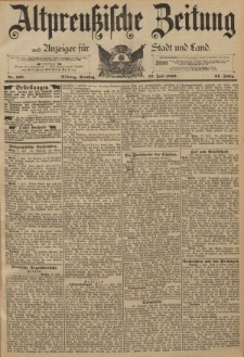 Altpreussische Zeitung, Nr. 160 Dienstag 12 Juni 1892, 44. Jahrgang
