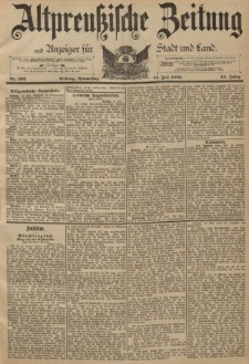 Altpreussische Zeitung, Nr. 162 Donnerstag 14 Juni 1892, 44. Jahrgang