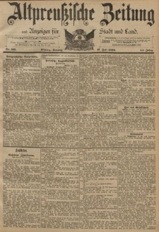 Altpreussische Zeitung, Nr. 165 Sonntag 17 Juni 1892, 44. Jahrgang