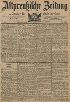 Altpreussische Zeitung, Nr. 166 Dienstag 19 Juni 1892, 44. Jahrgang